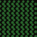 Christmas Seamless Leaves Pattern On Black Abstract Background And Texture.