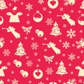 Christmas seamless pastel Royalty Free Stock Photo