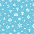 Christmas seamless patern with snowflakes. Vector illustration Royalty Free Stock Photo