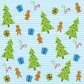 Christmas seamless pattern Royalty Free Stock Photo