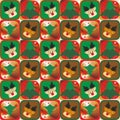 Rendier and Christmas tree seamless pattern Royalty Free Stock Photo