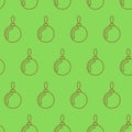 Christmas seamless pattern, Christmas ball on green background for textile design