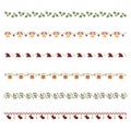 Christmas seamless pattern border pixel art