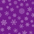 Christmas seamless pattern with colored snowflake, winter festive ornament for textile design and wrapping paper