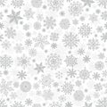 Christmas seamless pattern with cute snowflakes