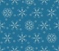 Christmas seamless pattern of fasteners laid out in the shape of snowflakes. Vector background