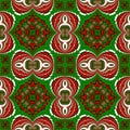 Christmas Seamless Pattern. Green, Red And White Colors. You Can