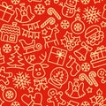 Christmas seamless pattern. Holiday background.