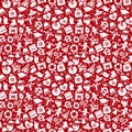 Christmas seamless pattern of icons of flat style. Background for holidays. Royalty Free Stock Photo