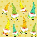 Christmas seamless pattern ornaments - vector Royalty Free Stock Photo