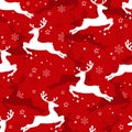 Christmas seamless pattern with reindeer.