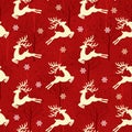 Christmas seamless pattern with reindeer background, Winter pattern with reindeer, wrapping paper, pattern fills, winter greetings Royalty Free Stock Photo