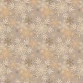 Christmas seamless pattern snowflake snow crystal, winter festive ornament for design Royalty Free Stock Photo