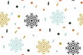 Christmas seamless pattern. Snowflake pattern on white background. Royalty Free Stock Photo