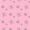 Christmas seamless pattern with snowflakes abstract background. Gray snowflakes. Vector illustration. Holiday design for Royalty Free Stock Photo