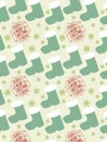 Christmas seamless pattern with snowflakes