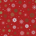 Christmas seamless pattern with snowflakes