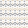 Christmas seamless pattern with snowflakes isolated white background