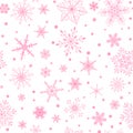 Christmas seamless pattern of snowflakes