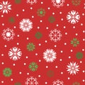 Christmas seamless pattern with snowflakes