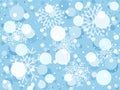 Christmas seamless pattern with snowflakes. Winter abstract background. Vector Royalty Free Stock Photo