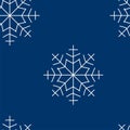 Christmas Seamless pattern with snowflakes. Winter Flat vector illustration for Holiday decoration, Wrapping paper template, Seaso Royalty Free Stock Photo