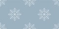 Christmas Seamless pattern with snowflakes. Winter Flat vector illustration for Holiday decoration Royalty Free Stock Photo