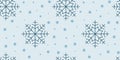 Christmas Seamless pattern with snowflakes. Winter Flat vector illustration for Holiday decoration, Wrapping paper template Royalty Free Stock Photo