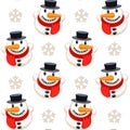 Christmas Seamless Pattern with Snowman Isolated