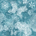Christmas silvery seamless pattern Royalty Free Stock Photo
