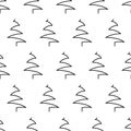 Christmas seamless pattern with christmas tree, vector background. Design template for wallpaper, fabric, wrapping Royalty Free Stock Photo
