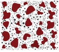 Christmas Seamless Pattern vector featuring Stylish black splashes combined with red spots