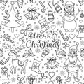Christmas seamless pattern. Royalty Free Stock Photo