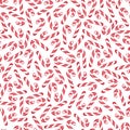 Christmas seamless pattern with watercolor candy canes on the white background. New Year decoration.