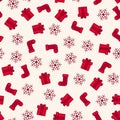 Christmas seamless pattern. Winter Holiday theme. Vector repeat background Royalty Free Stock Photo