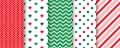 Christmas seamless backgrounds. Vector illustration. Festive wrapping paper