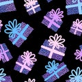 Christmas seamless present pattern for new year gifts and birthday fabrics and notebooks and kids and wrapping paper