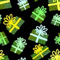 Christmas seamless present pattern for new year gifts and birthday fabrics and notebooks and kids and wrapping paper