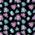 Christmas seamless present pattern for new year gifts and birthday fabrics and notebooks and kids and wrapping paper