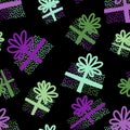 Christmas seamless present pattern for new year gifts and birthday fabrics and notebooks and kids and wrapping paper