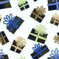 Christmas seamless present pattern for new year gifts and birthday fabrics and notebooks and kids and wrapping paper