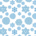 Christmas seamless snowflake Royalty Free Stock Photo