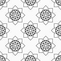 Christmas seamless snowflakes pattern. Holiday design. Vector monochrome background Royalty Free Stock Photo