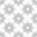 Christmas seamless snowflakes pattern. Holiday design. Vector monochrome background Royalty Free Stock Photo