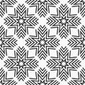 Christmas seamless snowflakes pattern. Holiday design. Vector monochrome background Royalty Free Stock Photo