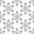 Christmas seamless snowflakes pattern. Holiday design. Vector monochrome background Royalty Free Stock Photo