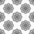 Christmas seamless snowflakes pattern. Holiday design. Vector monochrome background Royalty Free Stock Photo