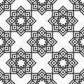 Christmas seamless snowflakes pattern. Holiday design. Vector monochrome background Royalty Free Stock Photo