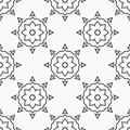 Christmas seamless snowflakes pattern. Holiday design. Vector monochrome background Royalty Free Stock Photo