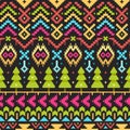 Christmas Seamless Tribal Pattern for Textile Design